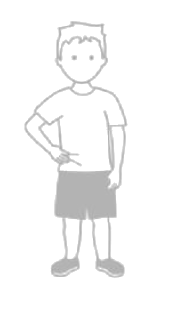 Silueta del personaje de niño