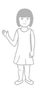 silueta de personaje de la niña 2