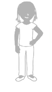 Silueta del personaje de niña 1